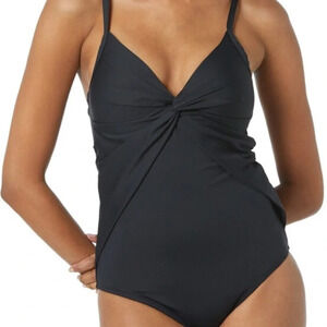 Tahari black one piece swimsuit size XS 2-4